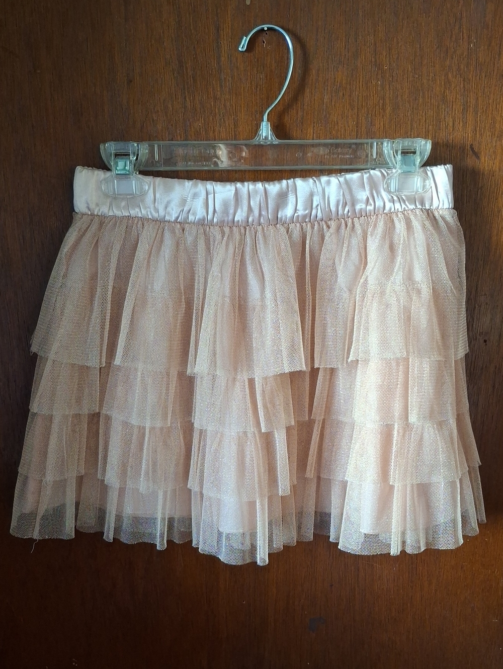 Forever 21 Layered Tulle Mini Skirt in Light Pink W/silver Sz M Vintage Y2k